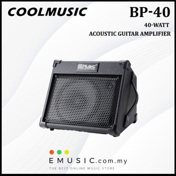Cool Music 40-Watt Battery Powered Acoustic Guitar Amplifier – BP-40