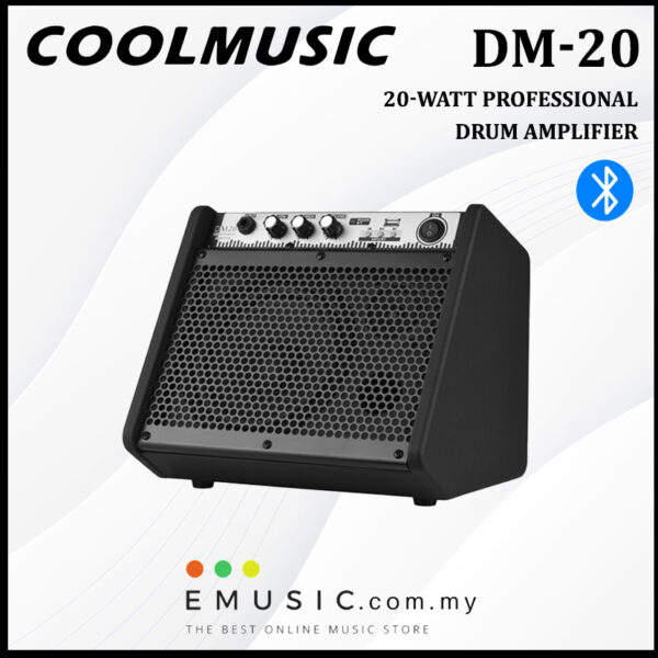 CoolMusic 20-Watt Bluetooth Professional Drum Amplifier – DM-20